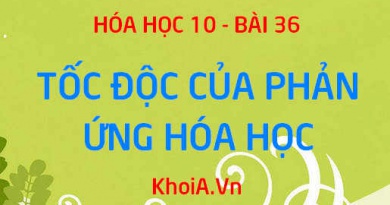 Tốc độ phản ứng hóa học là gì? Các yếu tố ảnh hưởng tới tốc độ phản ứng hóa học - Hóa 10 bài 36